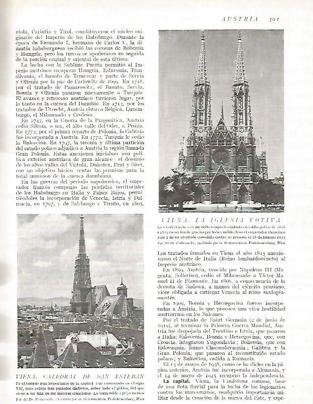 LAMINA 3203: AUSTRIA. Iglesia Votiva y Catedral de Viena