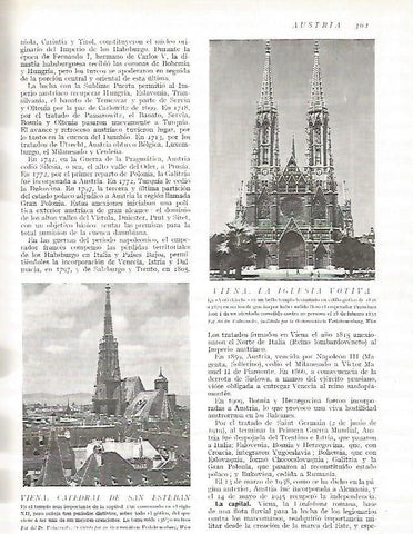 LAMINA 3203: AUSTRIA. Iglesia Votiva y Catedral de Viena