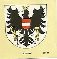 CROMO COLECCION UNIVERSAL 2070: ESCUDO AUSTRIA. Numero 33