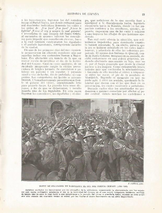 LAMINA 4292: Motin de Segadores en Barcelona el dia de Corpus Cristi de 1640