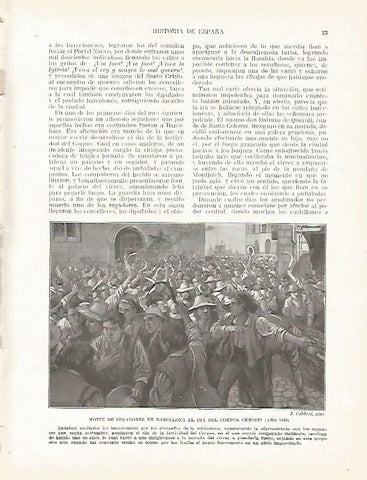 LAMINA 4292: Motin de Segadores en Barcelona el dia de Corpus Cristi de 1640