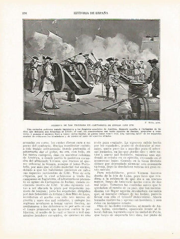 LAMINA 4360: Derrota de los ingleses en Cartagena de Indias en 1740