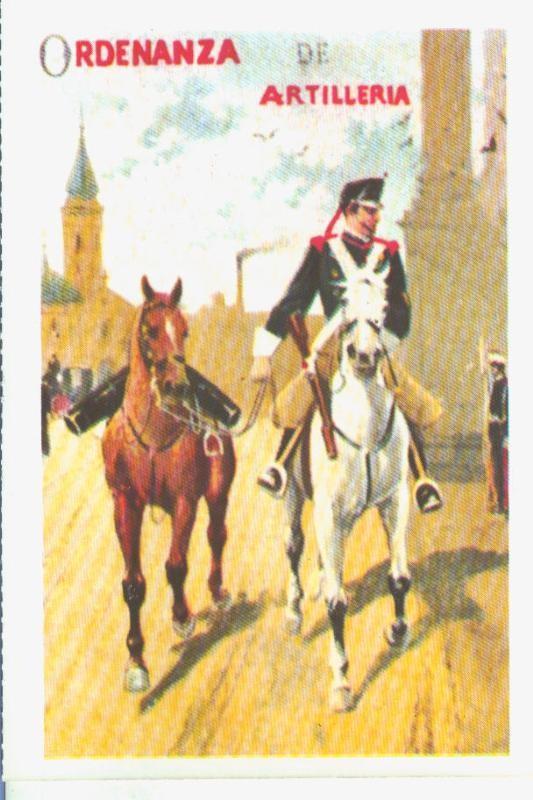 Postal 014551: Uniformes militares siglos XIX-XX: Ordenanza de artilleria