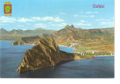 Postal 033711 : Calpe (Alicante). Vista general aerea Peñon de Hach