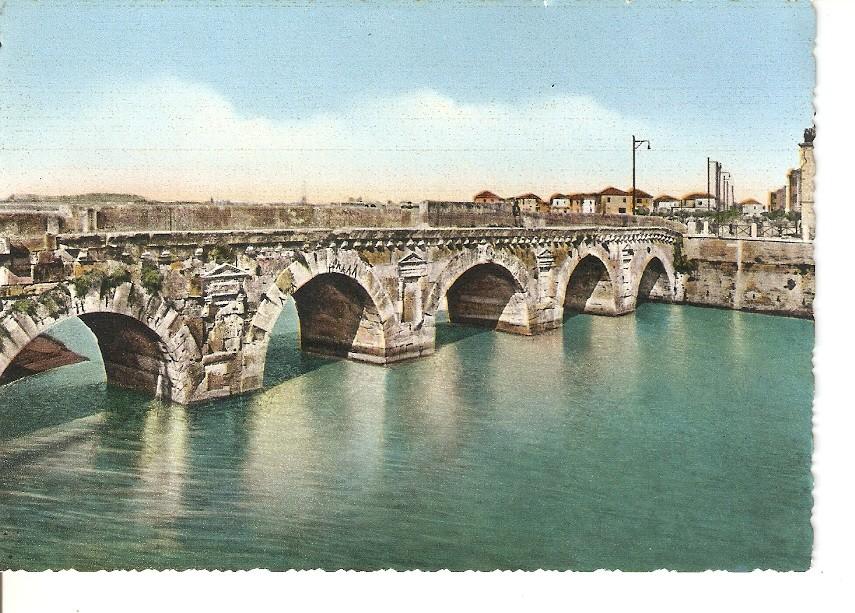 Postal 035723 : Riviera di Rimini. La piu bella dItalia. Ponte Tiberio