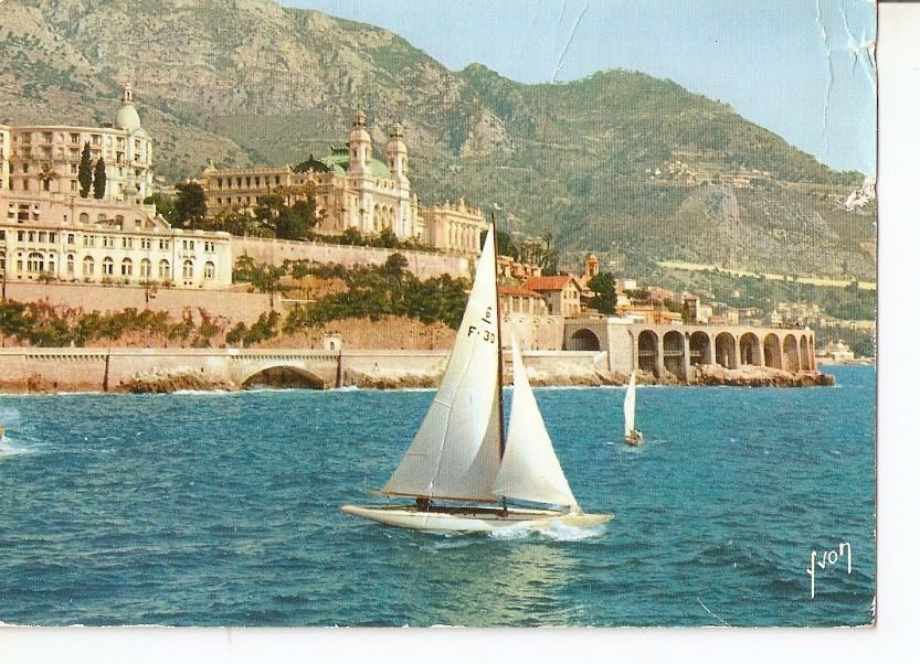 Postal 039475 : Monte-Carlo - La Ville vue de la jetee
