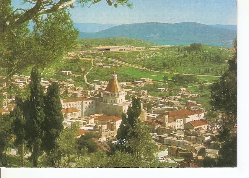 Postal 040928 : Nazareth vue partielle avec lEglise de lannonciation
