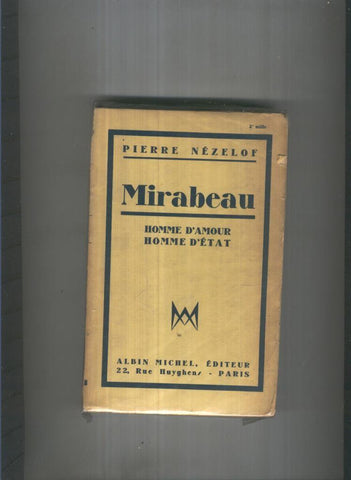 Mirabeau - Homme d,amour homme d,etat (cubierta suelta)
