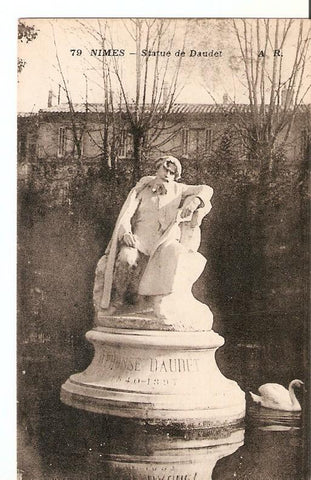 Postal 029844 : Nimes - Statue de Daudet