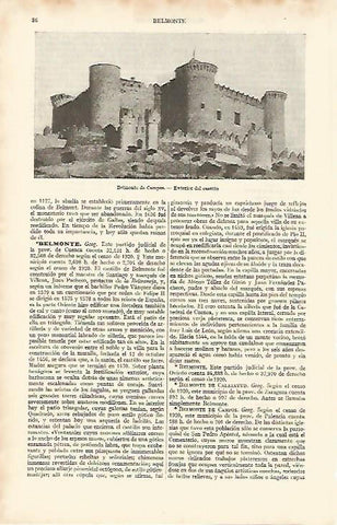 LAMINA ESPASA 8201: Castillo de Belmonte Cuenca