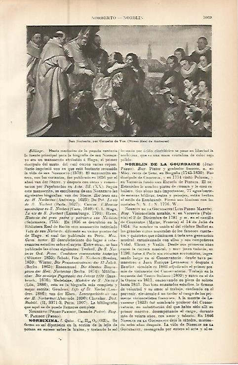 LAMINA ESPASA 9539: San Norberto por Cornelio de Vos