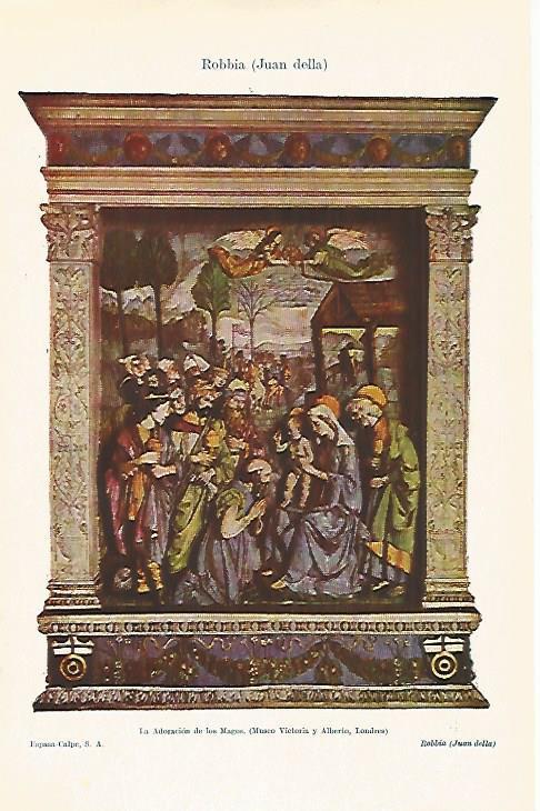 LAMINA ESPASA 13686: La Adoracion de los Magos por Della Robbia