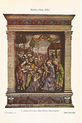 LAMINA ESPASA 13686: La Adoracion de los Magos por Della Robbia