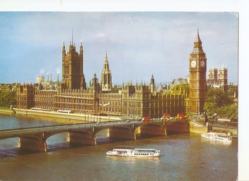Postal 034119 : Houses of Parliament & Westminster bridge. Palace of Westminster