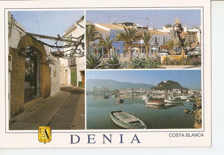 Postal 040697 : Denia. Costa Blanca. Vista Castillo y Barrio Raset