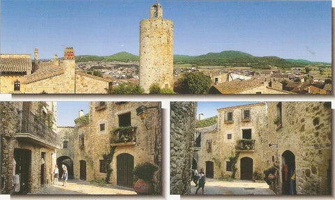 Postal 044293 : Pals. Costa Brava. Torre de les Hotes i diversos carrers del nucli antic