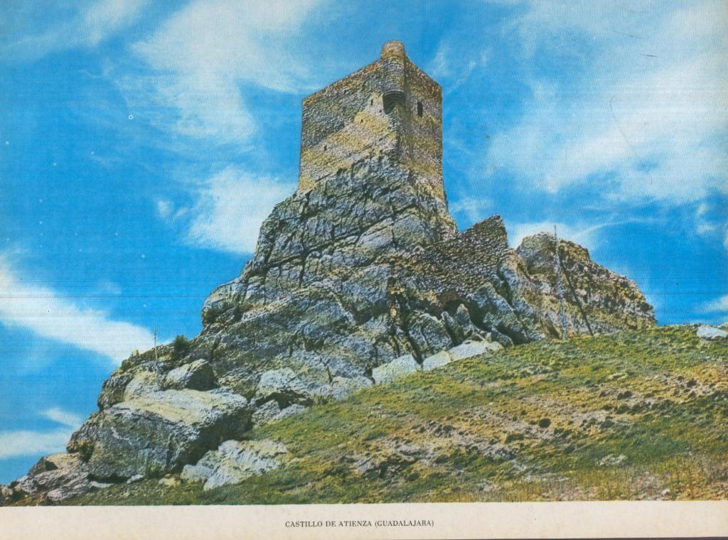 Lamina Castillos de España Edicion 1967 No.114: CASTILLO DE ATIENZA (GUADALAJARA)