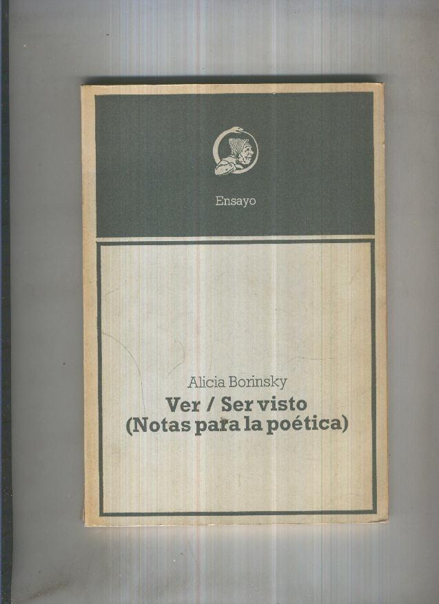 Ver / Ser visto ( Notas para la poetica )