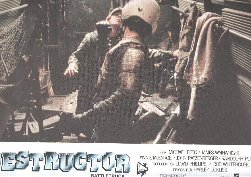 Caratula de cine: DESTRUCTOR / Battletruck, (numerado 04 en trasera)
