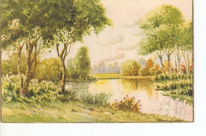 Postal 022385 : Pintura paisaje