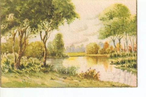 Postal 022385 : Pintura paisaje