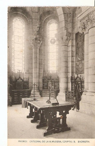 Postal 036553 : Madrid: Catedral de la Almudena (Cripta). Sacristia