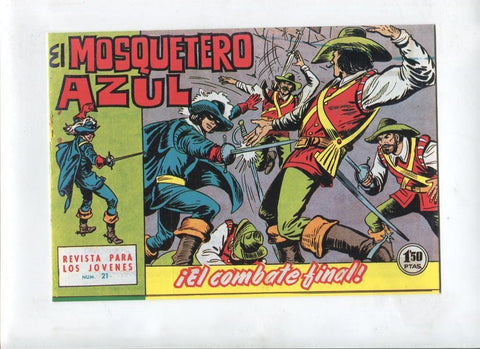 Facsimil: El Mosquetero Azul numero 21: El combate final