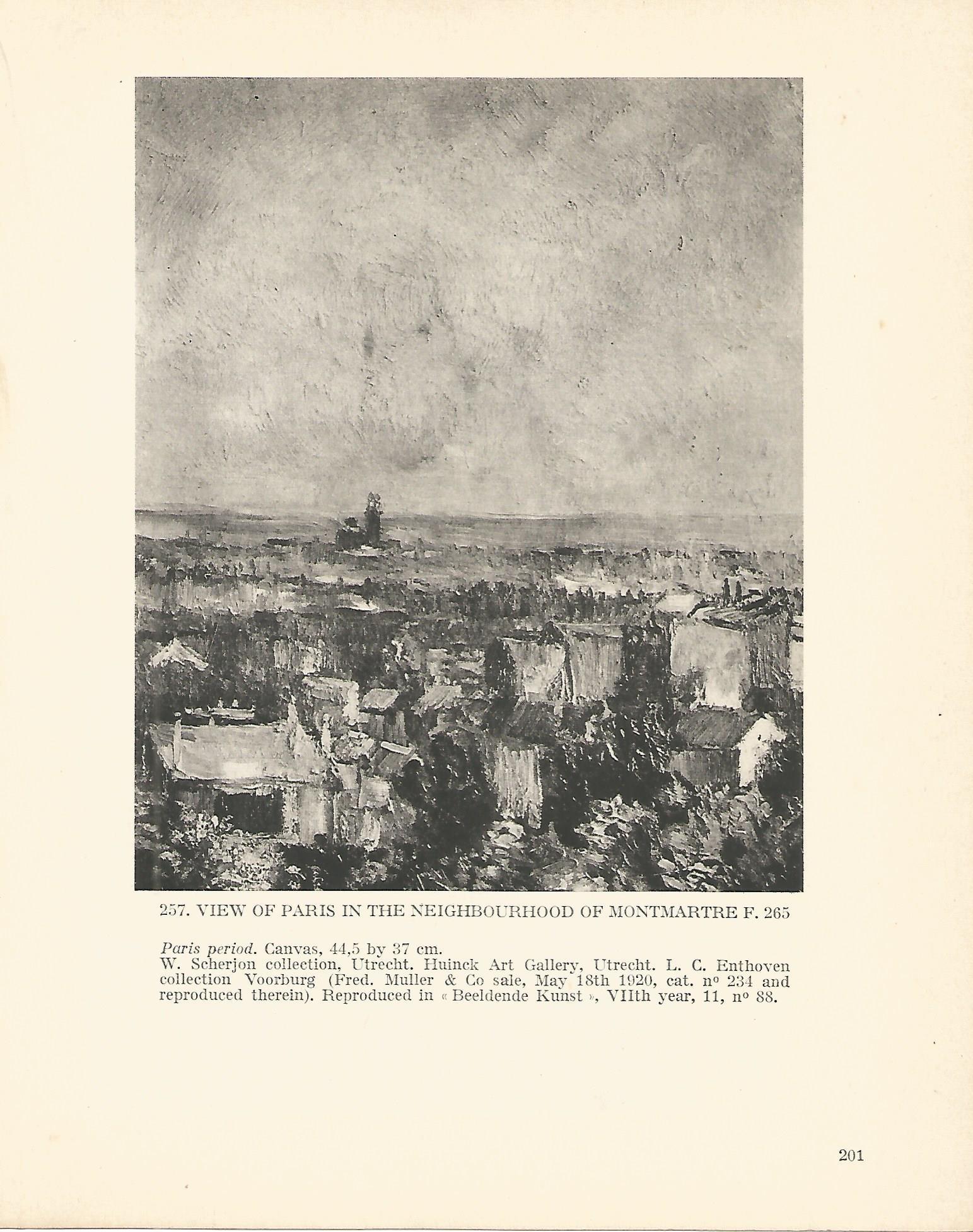 LAMINA 1289: VAN GOGH. View of Paris in the Neighbouhood of Montmartre