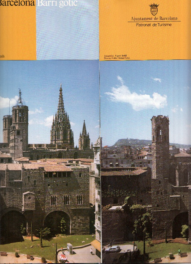 Triptico Turistico: BARCELONA BARRI GOTIC - (1988 Patronato de Turismo Barcelona)