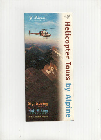 Diptico Publicitario: ALPINE HELICOPTERS Ltd. - Helicopter Tours in the Canadian Rockies. 