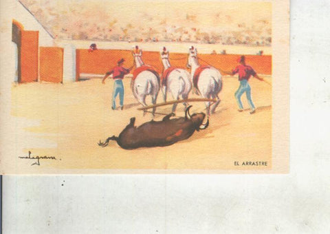 Postal 014823: artes del Toreo: El arrastre