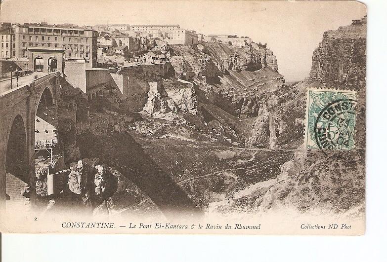 Postal 023076 : Constantine - Le pont El-Kantara le Ravin du Rhummel