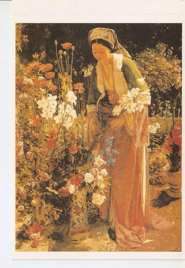 Postal 041308 : John Frederick Lewis In the Beys Garden 1865. preston Harris Museum and Art Gallery