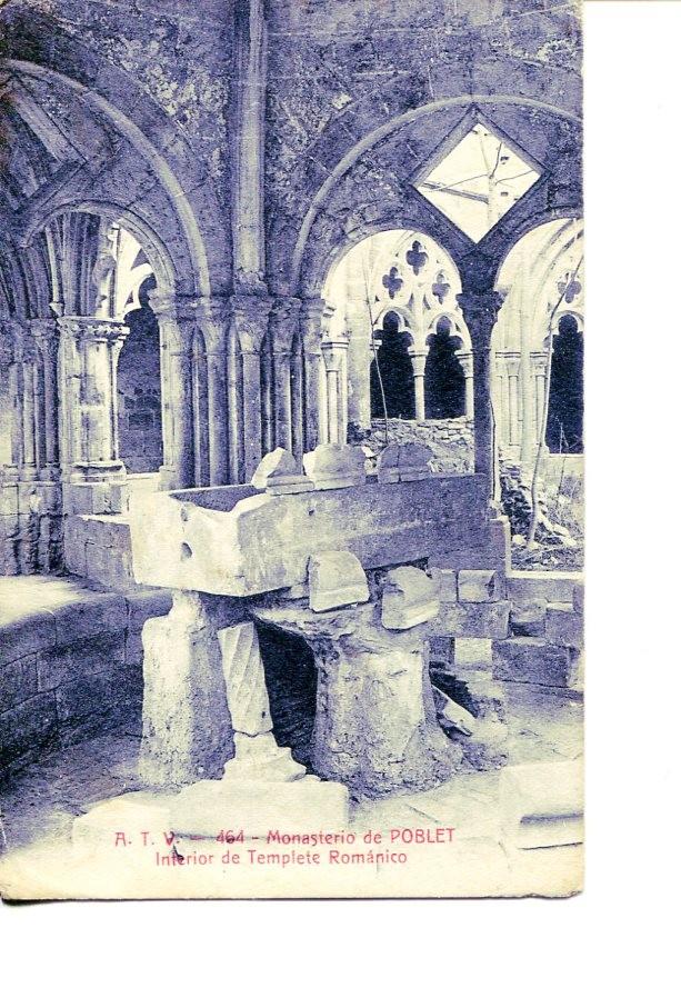 Postal 016511: MONASTERIO DE POBLET - Interior de Templete Romanico