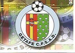 CROMO ALBUM LIGA DE FUTBOL 2007-2008: Escudo y Check list inicial del Getafe C.F. (no 145)