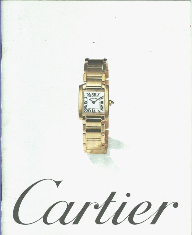 Catalogo relojes Cartier para 1997