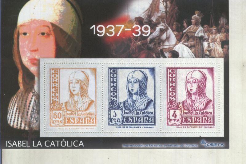 La Guerra Civil Española en sellos de correos: Juego 3 sellos 1937-39: Isabel la Catolica