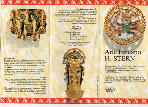 Triptico Publicitario: ARTE PERUANO - JOYEROS H.STERN