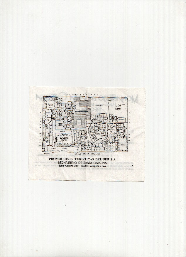 Ticket/Billete: MONASTERIO DE SANTA CATALINA - Arequipa (Peru)