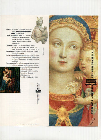 Diptico Exposicion: Coleccion Thyssen-Bornemisza / Monasterio de Pedralbes