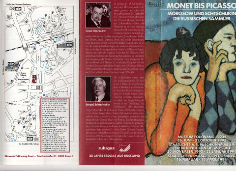 Triptico Museo: MONET BIS PICASSO (Morosow y Schtschukin) - Museum Folkwang Essen 26/06 al 31/10 de 1993