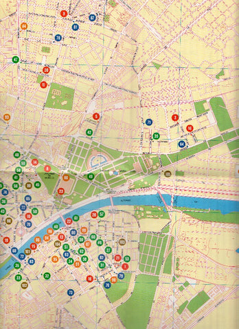 Mapa/Plano: SEVILLA - EL PIRIAPO, Plan Gastronomique de Seville, Restaurants (1992)
