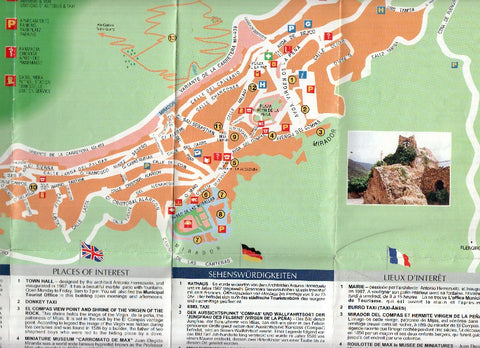 Mapa/Plano Turistico: MIJAS (Malaga) - Guia Turistica