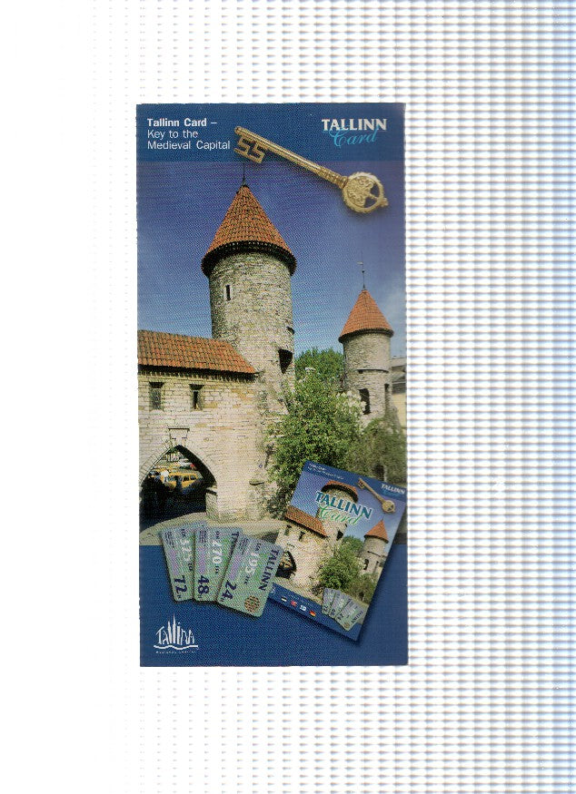 Triptico Publicitario: TALLIN CARD / Tarjeta Turistica de la ciudad de Tallin