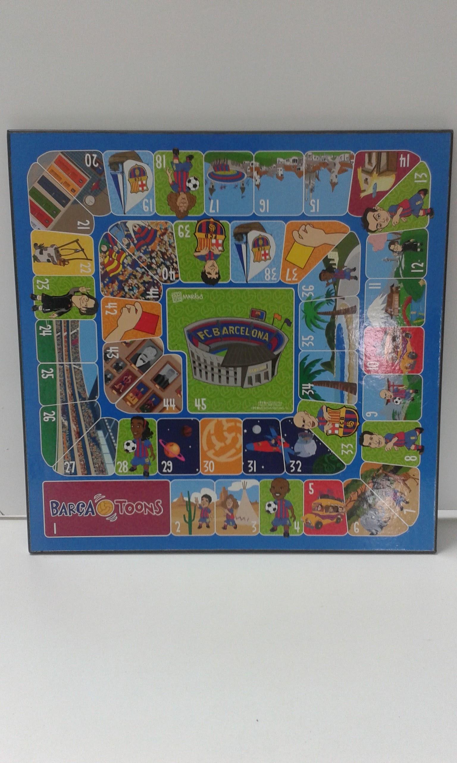 Juego de La Oca y Parchis del Futbol Club Barcelona: Etoo, Ronaldinho, Pujol, etc
