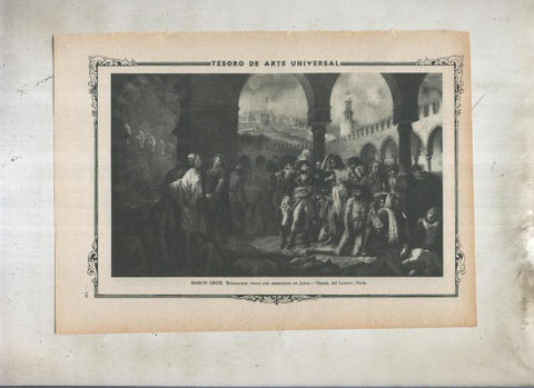 Lamina 140: Bonaparte visita los apestados de Jaffa por Baron Gros