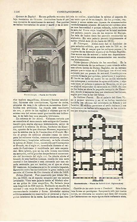 LAMINA ESPASA 14457: Puerta del Serrallo en Estambul