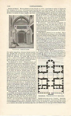 LAMINA ESPASA 14457: Puerta del Serrallo en Estambul