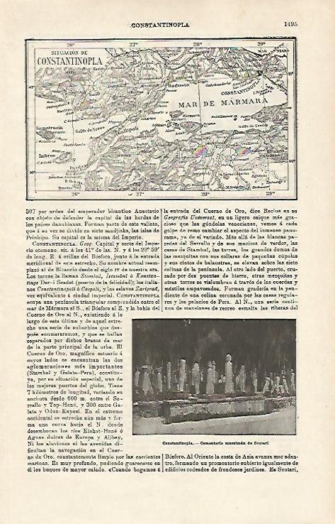 LAMINA ESPASA 14464: Mapa de Estambul