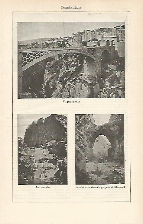 LAMINA ESPASA 14470: Vistas de Constantina Argelia